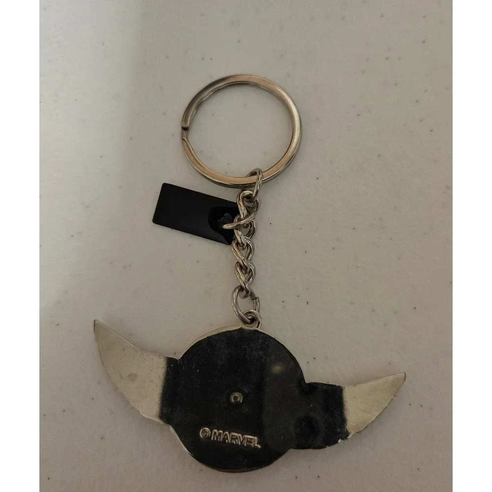 Captain‎ America Winged Shield Keychain Marvel Movie Promo Metal